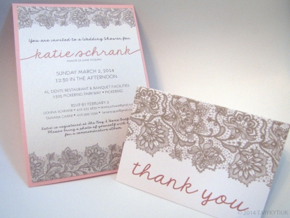 Katie's Shower Invitation & Thank You card